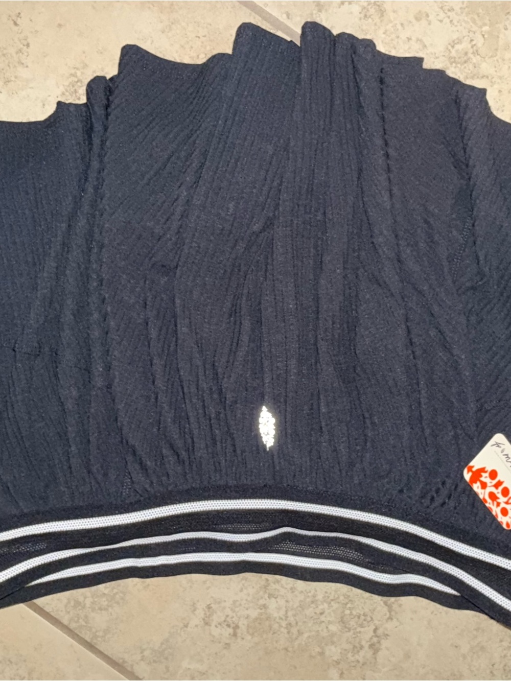 Free People black Mini Skirt with Striped Waistband